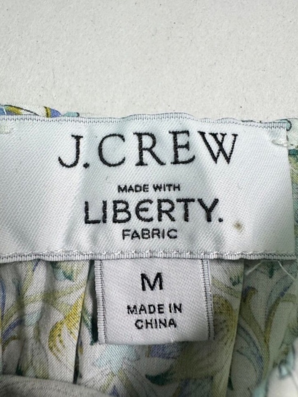J. Crew Blue and Green Floral Tie-Shoulder Crop Camisole - Picture 4 of 4
